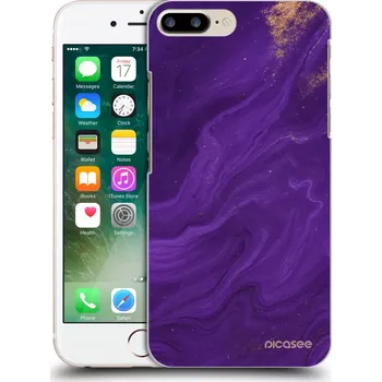 Pouzdro na mobilní telefon Picasee silikonový průhledný obal pro Apple iPhone 7 Plus - Fialová