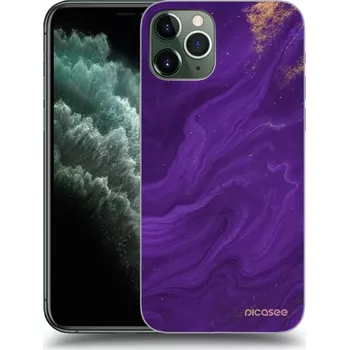 Pouzdro na mobilní telefon Picasee silikonový průhledný obal pro Apple iPhone 11 Pro Max - Fialová