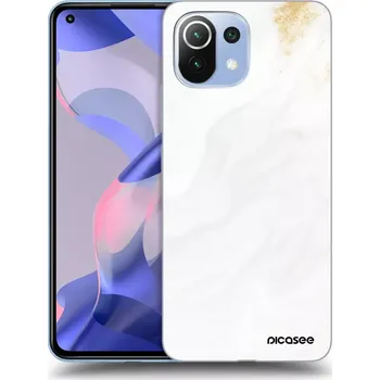 Pouzdro na mobilní telefon Picasee silikonový průhledný obal pro Xiaomi 11 Lite 5G NE - Bílá