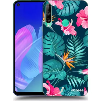 Pouzdro na mobilní telefon Picasee silikonový průhledný obal pro Huawei P40 Lite E - Pink Monstera