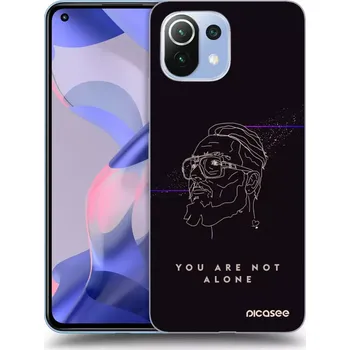 Pouzdro na mobilní telefon Picasee silikonový černý obal pro Xiaomi 11 Lite 5G NE - You are not alone