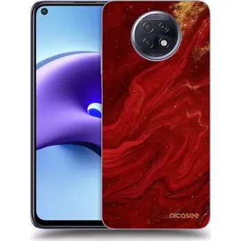 Pouzdro na mobilní telefon Picasee silikonový průhledný obal pro Xiaomi Redmi Note 9T - Červená