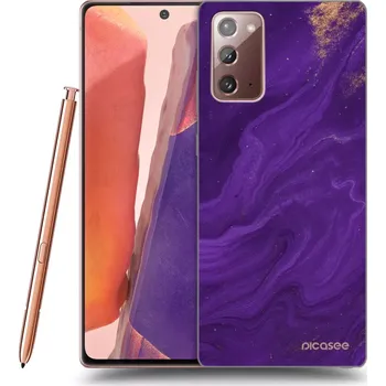 Pouzdro na mobilní telefon Picasee silikonový průhledný obal pro Samsung Galaxy Note 20 - Fialová