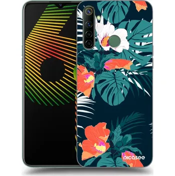Pouzdro na mobilní telefon Picasee silikonový průhledný obal pro Realme 6i - Monstera Color