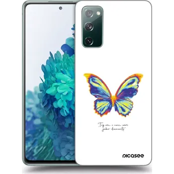 Pouzdro na mobilní telefon Picasee silikonový černý obal pro Samsung Galaxy S20 FE - Diamanty White