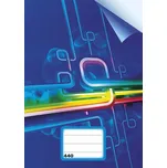 sešit 440, A4, 40 listů, bez linek, modrý