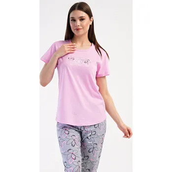 Dámské pyžamo Vienetta Dámské pyžamo kapri Mia Barva: šedá, Velikost: M