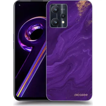 Pouzdro na mobilní telefon Picasee silikonový průhledný obal pro Realme 9 Pro 5G - Fialová