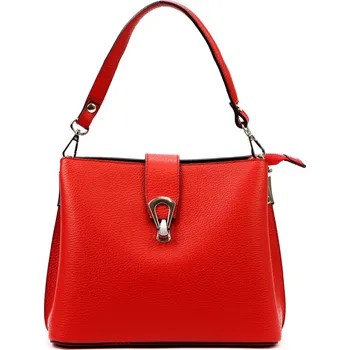 Kabelka Kožená kufříková kabelka Luka 24-069 červená