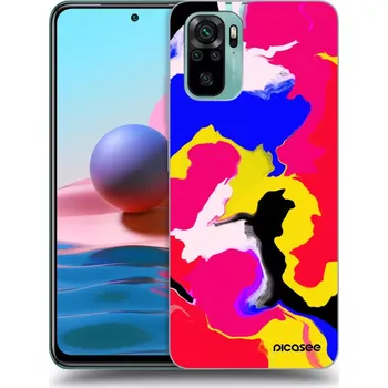 Pouzdro na mobilní telefon Picasee silikonový průhledný obal pro Xiaomi Redmi Note 10 - Watercolor
