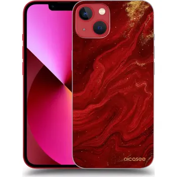 Pouzdro na mobilní telefon Picasee silikonový průhledný obal pro Apple iPhone 13 - Červená
