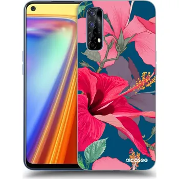 Pouzdro na mobilní telefon Picasee silikonový průhledný obal pro Realme 7 - Hibiscus