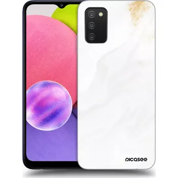 Pouzdro na mobilní telefon Picasee silikonový průhledný obal pro Samsung Galaxy A02s A025G - Bílá