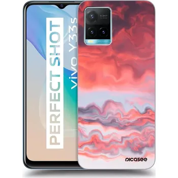 Pouzdro na mobilní telefon Picasee silikonový průhledný obal pro Vivo Y33s - Sunset