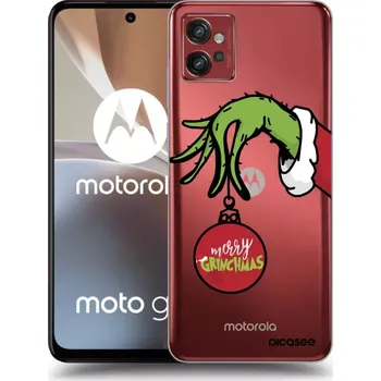 Pouzdro na mobilní telefon Picasee silikonový průhledný obal pro Motorola Moto G32 - Grinch