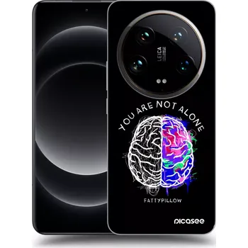 Pouzdro na mobilní telefon Picasee silikonový černý obal pro Xiaomi 14 Ultra - Brain - White