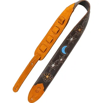 Kytarový popruh Levy's Sunbird Series Dark Brown Sun and Moon Kytarový pás
