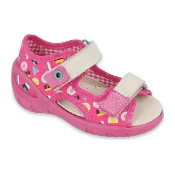 Dívčí bačkory 065X153 26 - SUNNY dívčí sandálky Befado růžové 065X153_29