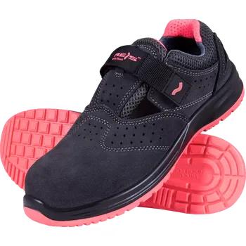 Pracovní obuv Reis STORK S1 SRC sandály černá/růžová 36-41