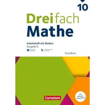 Cizojazyčná kniha Dreifach Mathe 10. Schuljahr - Ausgabe N - Grundkurs - Arbeitsheft mit Medien und Lösungen