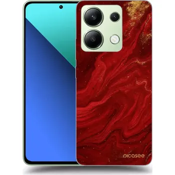 Pouzdro na mobilní telefon Picasee silikonový průhledný obal pro Xiaomi Redmi Note 13 5G - Červená