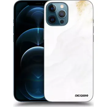 Pouzdro na mobilní telefon Picasee silikonový průhledný obal pro Apple iPhone 12 Pro Max - Bílá