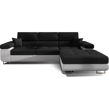 Sedací souprava Rohová rozkládací sedací souprava ARMANDO 289 cm Sawana 14/Soft 17 černá pravá