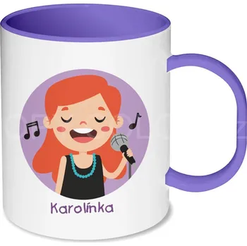 Gravírování Plastový hrnek pro děti - různé motivy s povoláními - fialový vnitřek