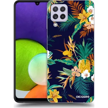 Pouzdro na mobilní telefon Picasee silikonový průhledný obal pro Samsung Galaxy A22 A225F 4G - Pineapple Color