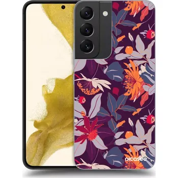 Pouzdro na mobilní telefon Picasee ULTIMATE CASE PowerShare pro Samsung Galaxy S22 5G - Purple Leaf