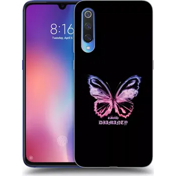 Pouzdro na mobilní telefon Picasee silikonový průhledný obal pro Xiaomi Mi 9 - Diamanty Purple