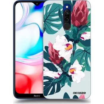 Pouzdro na mobilní telefon Picasee silikonový průhledný obal pro Xiaomi Redmi 8 - Rhododendron