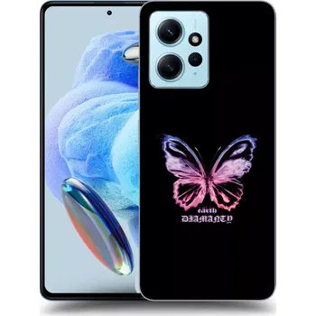 Pouzdro na mobilní telefon Picasee silikonový průhledný obal pro Xiaomi Redmi Note 12 4G - Diamanty Purple