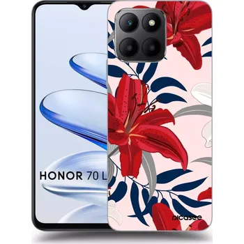 Pouzdro na mobilní telefon Picasee silikonový průhledný obal pro Honor 70 Lite - Red Lily