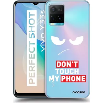 Pouzdro na mobilní telefon Picasee silikonový průhledný obal pro Vivo Y33s - Angry Eyes - Transparent