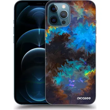Pouzdro na mobilní telefon Picasee silikonový černý obal pro Apple iPhone 12 Pro Max - Space