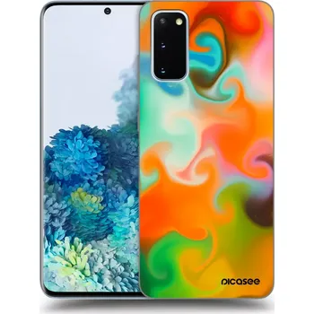Pouzdro na mobilní telefon Picasee silikonový černý obal pro Samsung Galaxy S20 G980F - Juice