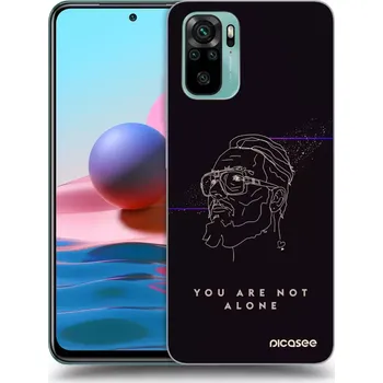 Pouzdro na mobilní telefon Picasee silikonový průhledný obal pro Xiaomi Redmi Note 10 - You are not alone
