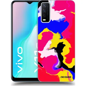 Pouzdro na mobilní telefon Picasee silikonový černý obal pro Vivo Y11s - Watercolor