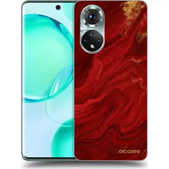 Pouzdro na mobilní telefon Picasee silikonový průhledný obal pro Honor 50 5G - Červená