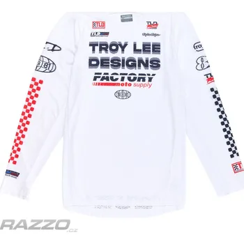cyklistický dres Pánský dres TroyLeeDesigns GP PRO AIR Jersey Factory White 2025 S