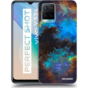Pouzdro na mobilní telefon Picasee silikonový černý obal pro Vivo Y33s - Space