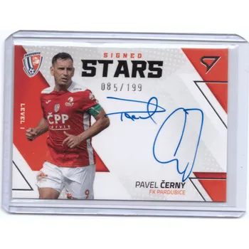 Sběratelská karetní hra 2022/23 SportZoo Fortuna Liga PAVEL ČERNÝ Signed Stars Level 1 Auto Podpis Limit 199