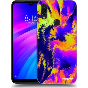 Pouzdro na mobilní telefon Picasee silikonový průhledný obal pro Xiaomi Redmi 7 - Burn