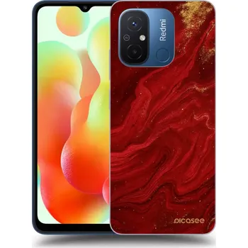 Pouzdro na mobilní telefon Picasee silikonový průhledný obal pro Xiaomi Redmi 12C - Červená