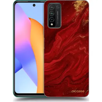 Pouzdro na mobilní telefon Picasee silikonový průhledný obal pro Honor 10X Lite - Červená