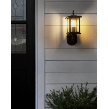 Venkovní osvětlení Venkovní nástěnné svítidlo lampa Černý Kov železo Matné sklo Moderní design terasa zahrada Beliani