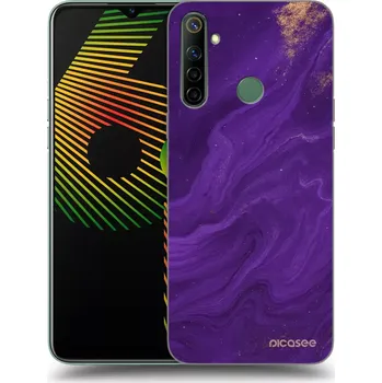 Pouzdro na mobilní telefon Picasee silikonový průhledný obal pro Realme 6i - Fialová