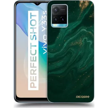 Pouzdro na mobilní telefon Picasee silikonový černý obal pro Vivo Y33s - Green