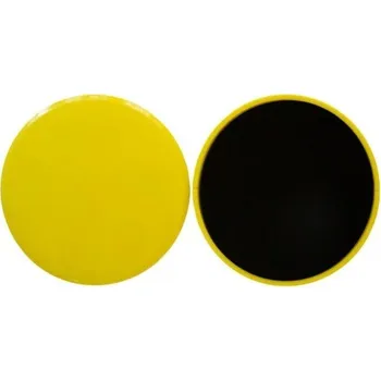 2 ks posuvné disky na cvičení 17,5 cm Jednobarevné kluzné podložky na jógu a břišní trénink Domácí fitness Pomůcka na tvarování postavy žlutá